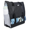 LinQ insulated tote bag packed with a towel and drink bottle in the side pockets