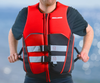 Man wearing the Sea-Doo Pro Team L50 life jacket 287022 in red, front view