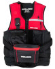 Sea-Doo Angler Pro L50 life jacket in red and black with fishing pockets and front pouch