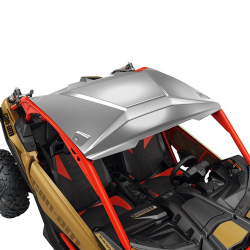 Can-Am Maverick X3 Aluminium Roof 715002900 fitted to a red and gold Maverick X3