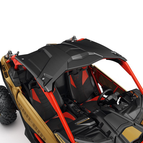 Can-Am Maverick X3 Sport Roof 715002902 in black fitted to a gold and red X3