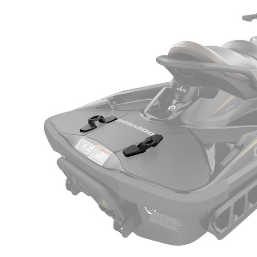 Sea-Doo LinQ Base Installation Kit 295100842 shown on the rear deck of a GTX/RXT-X (2016–2017)
