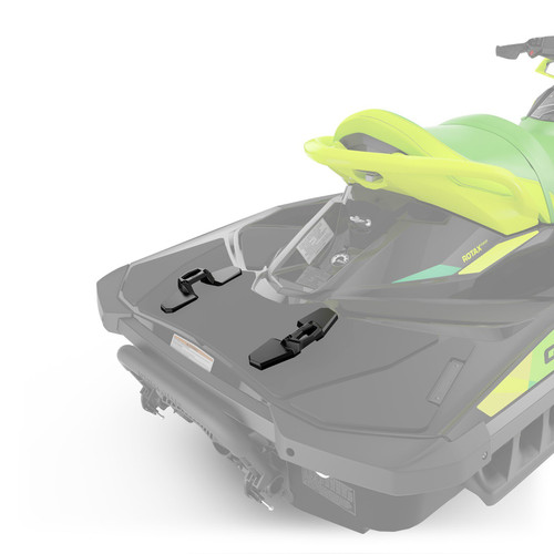 Sea-Doo LinQ Base Installation Kit 295100803 shown on the rear deck of a GTI/GTR