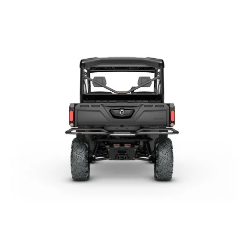 Can-Am Defender rear bumper 715008109 fitted to a black Defender, rear view