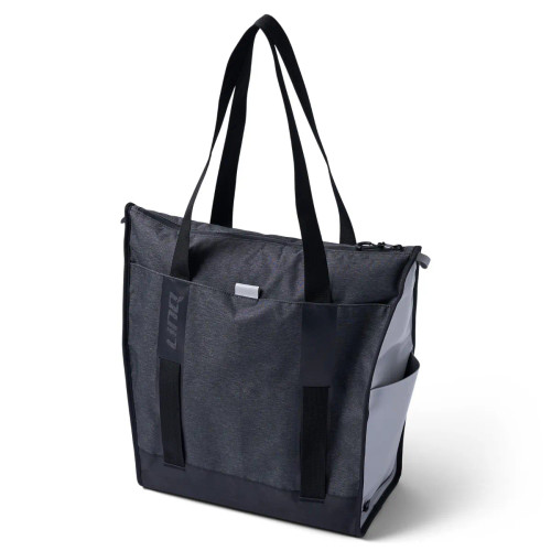 LinQ 32 L insulated tote bag in charcoal with carry handles, front view