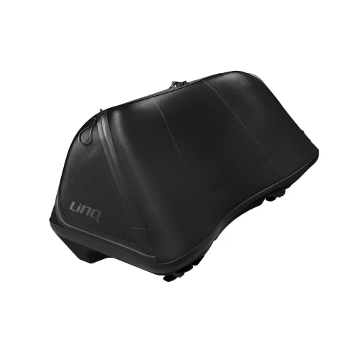 Sea-Doo LinQ 5 US gal (20 L) seat bag in black, closed, side view