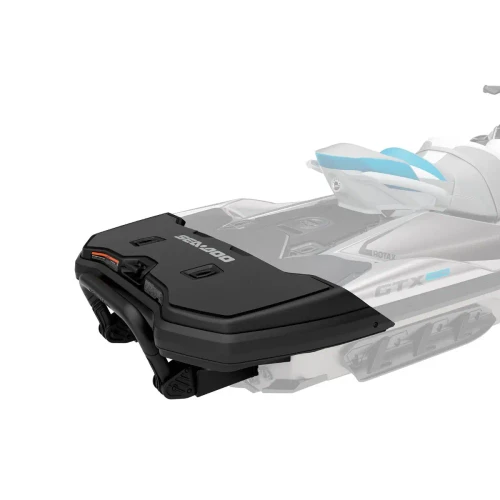 Rear deck extension highlighted on the stern of a Sea-Doo GTX, adding about 30 cm
