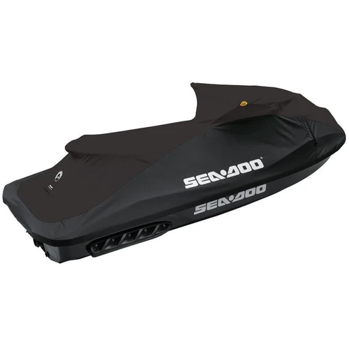 Sea-Doo Trailering Cover 295100925 in black for FishPro Sport and FishPro Trophy, rear view