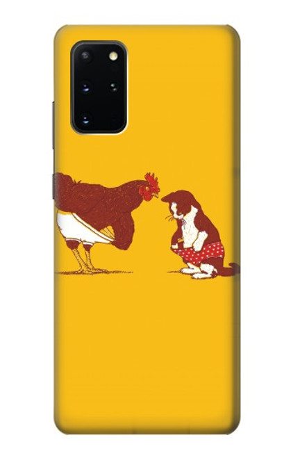 S1093 Rooster and Cat Joke Case For Samsung Galaxy S20 Plus, Galaxy S20+