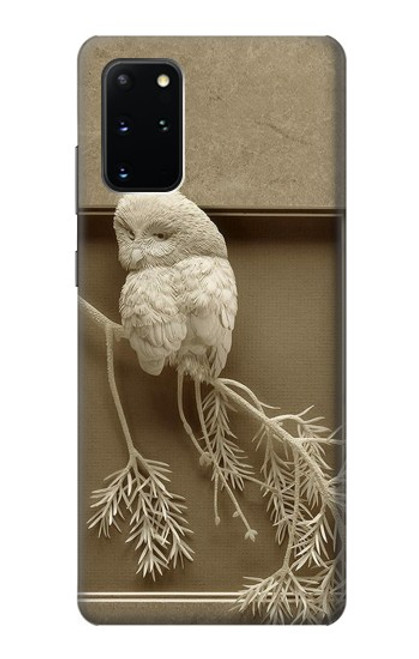 S1386 Paper Sculpture Owl Case For Samsung Galaxy S20 Plus, Galaxy S20+