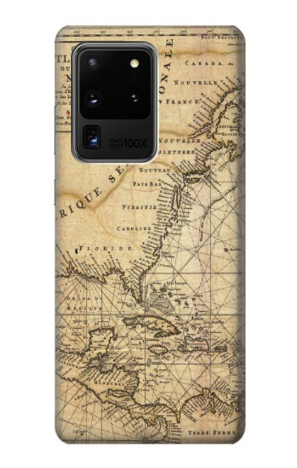 S2506 Exploration North America Map Case For Samsung Galaxy S20 Ultra