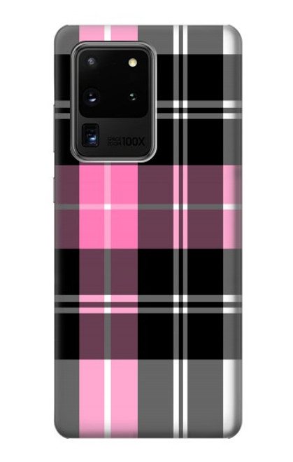 S3091 Pink Plaid Pattern Case For Samsung Galaxy S20 Ultra