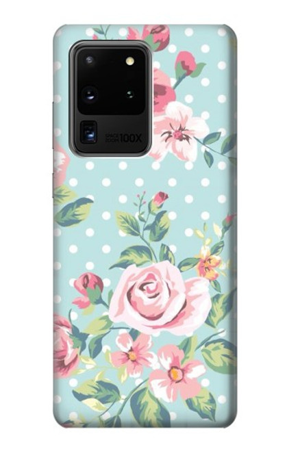 S3494 Vintage Rose Polka Dot Case For Samsung Galaxy S20 Ultra