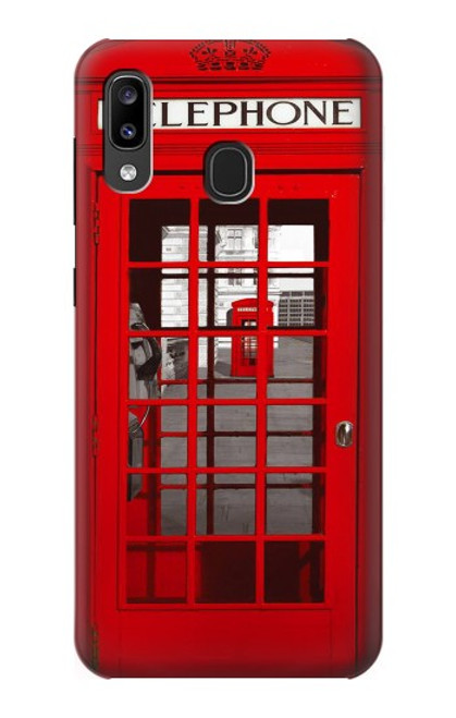S0058 British Red Telephone Box Case For Samsung Galaxy A20, Galaxy A30