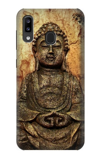 S0344 Buddha Rock Carving Case For Samsung Galaxy A20, Galaxy A30