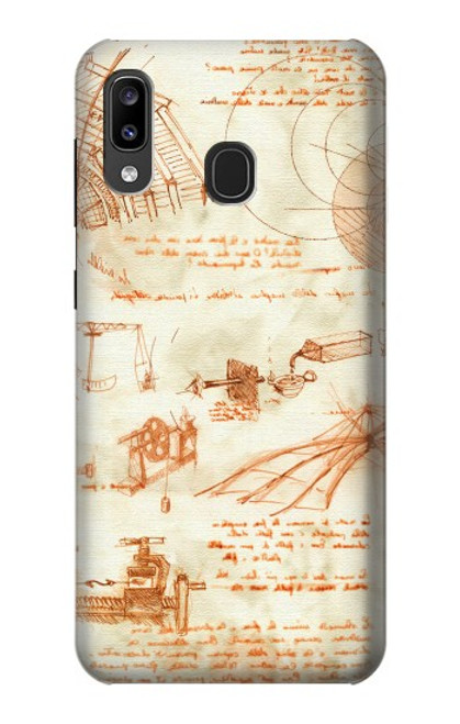 S0566 Technical Drawing Da Vinci Case For Samsung Galaxy A20, Galaxy A30