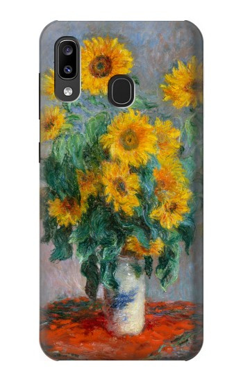 S2937 Claude Monet Bouquet of Sunflowers Case For Samsung Galaxy A20, Galaxy A30