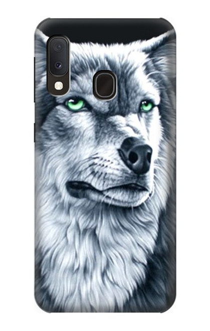 S0123 Grim White Wolf Case For Samsung Galaxy A20e