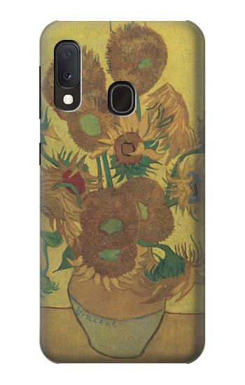 S0214 Van Gogh Vase Fifteen Sunflowers Case For Samsung Galaxy A20e