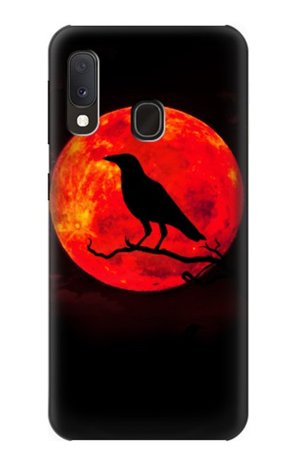 S3328 Crow Red Moon Case For Samsung Galaxy A20e