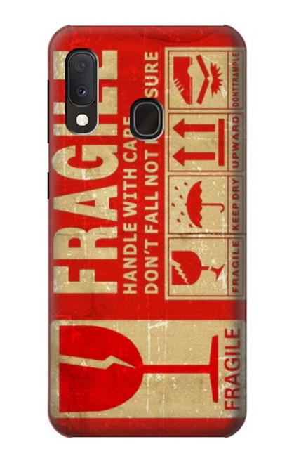 S3552 Vintage Fragile Label Art Case For Samsung Galaxy A20e