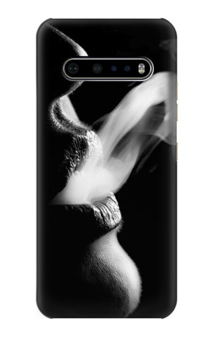 S0917 Sexy Lip Girl Smoking Case For LG V60 ThinQ 5G