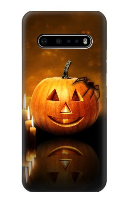 S1083 Pumpkin Spider Candles Halloween Case For LG V60 ThinQ 5G