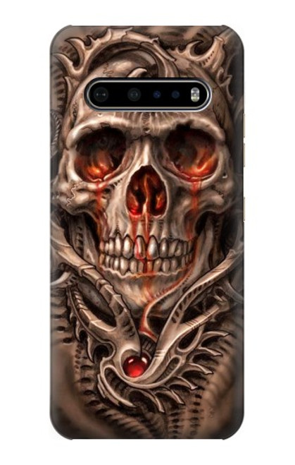 S1675 Skull Blood Tattoo Case For LG V60 ThinQ 5G