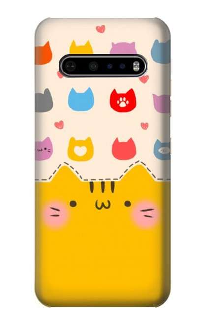 S2442 Cute Cat Cartoon Funny Case For LG V60 ThinQ 5G