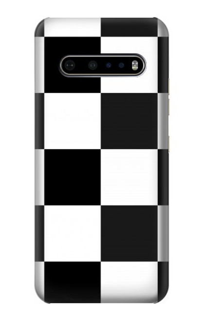 S2492 Black and White Check Case For LG V60 ThinQ 5G