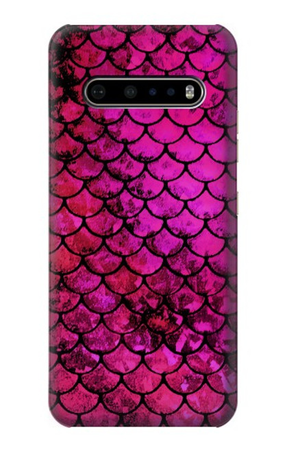 S3051 Pink Mermaid Fish Scale Case For LG V60 ThinQ 5G