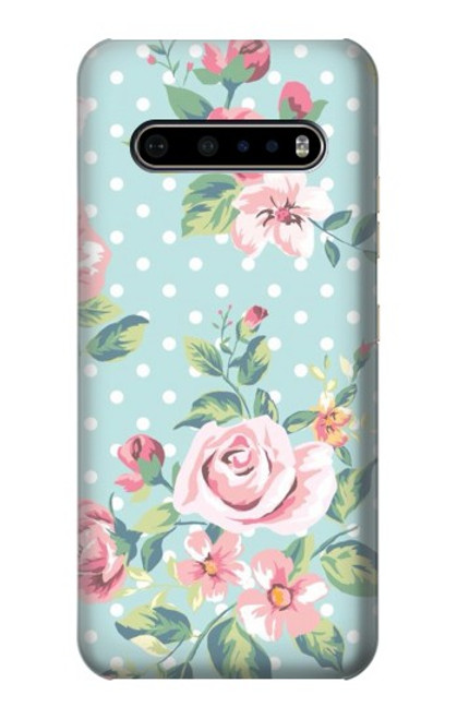 S3494 Vintage Rose Polka Dot Case For LG V60 ThinQ 5G