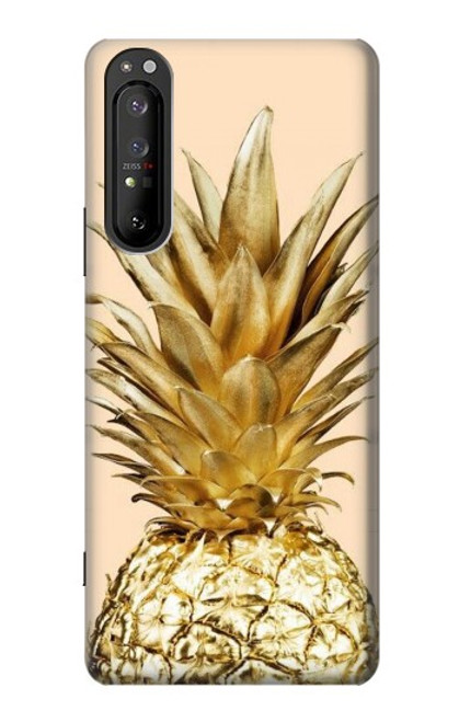 S3490 Gold Pineapple Case For Sony Xperia 1 II