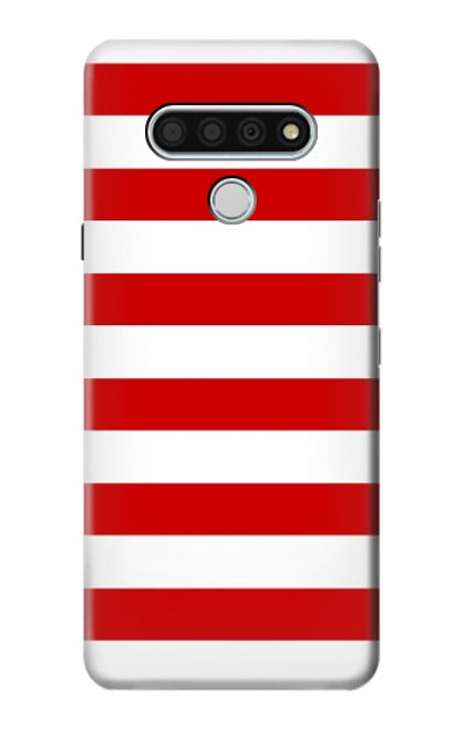 S2364 Red and White Striped Case For LG Stylo 6