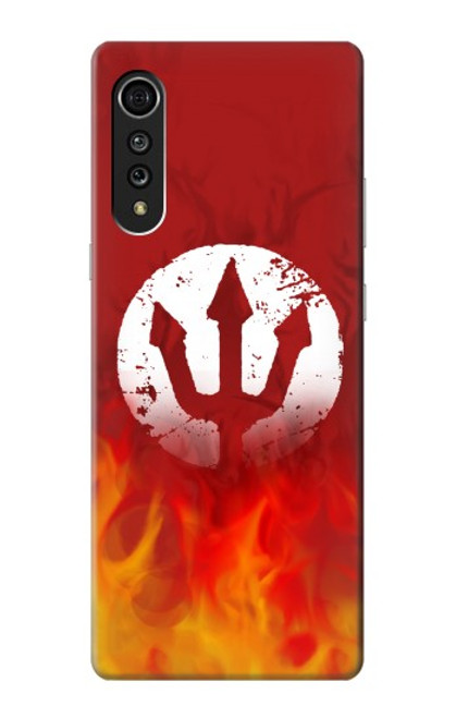 S2803 Fire Red Devil Spear Symbol Case For LG Velvet