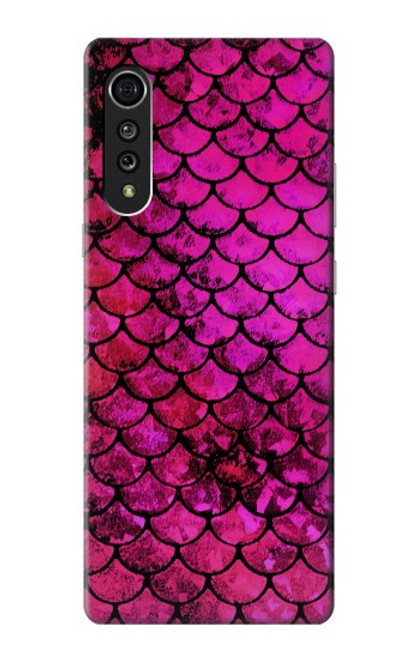 S3051 Pink Mermaid Fish Scale Case For LG Velvet
