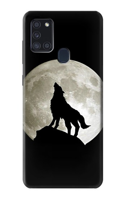 S1981 Wolf Howling at The Moon Case For Samsung Galaxy A21s