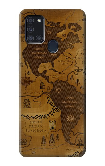 S2861 Antique World Map Case For Samsung Galaxy A21s