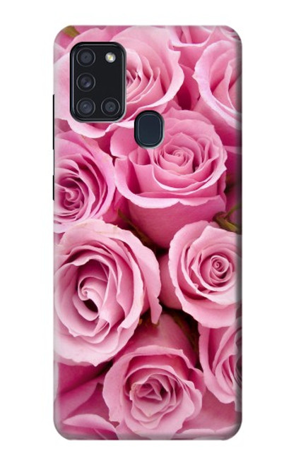 S2943 Pink Rose Case For Samsung Galaxy A21s