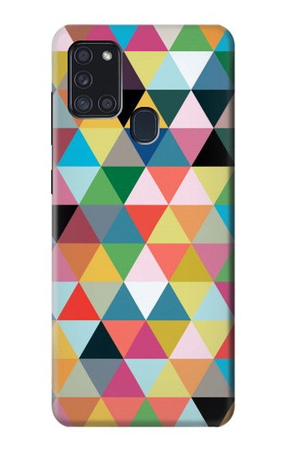 S3049 Triangles Vibrant Colors Case For Samsung Galaxy A21s