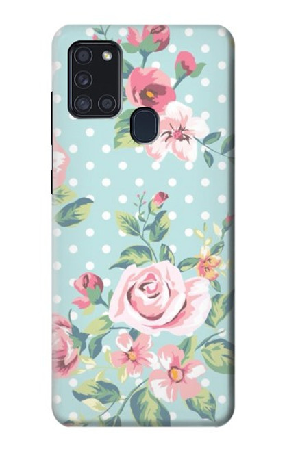S3494 Vintage Rose Polka Dot Case For Samsung Galaxy A21s