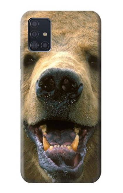 S0840 Grizzly Bear Face Case For Samsung Galaxy A51 5G