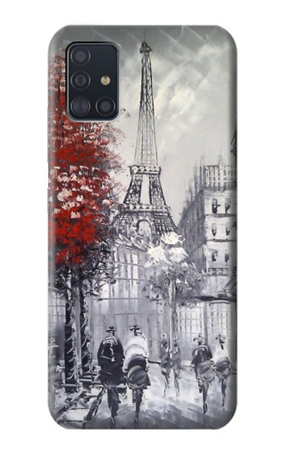 S1295 Eiffel Painting of Paris Case For Samsung Galaxy A51 5G