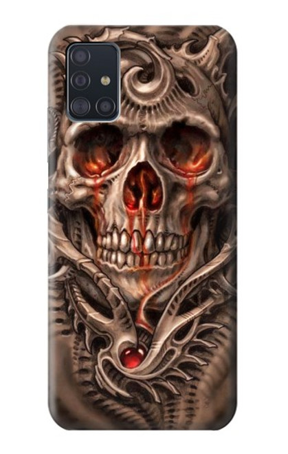 S1675 Skull Blood Tattoo Case For Samsung Galaxy A51 5G