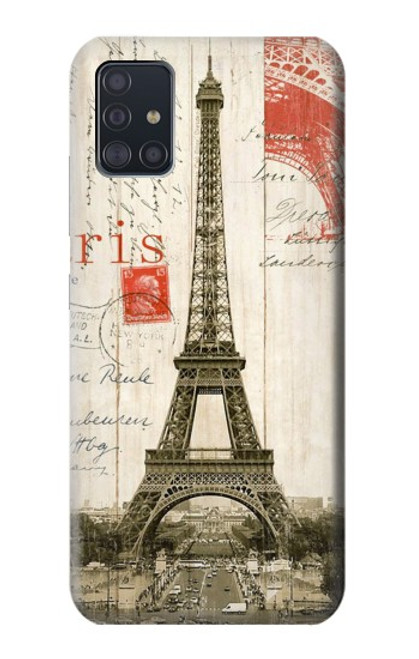 S2108 Eiffel Tower Paris Postcard Case For Samsung Galaxy A51 5G