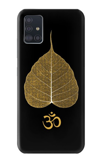 S2331 Gold Leaf Buddhist Om Symbol Case For Samsung Galaxy A51 5G