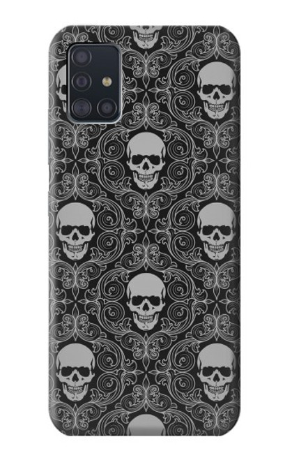 S2371 Skull Vintage Monochrome Pattern Case For Samsung Galaxy A51 5G