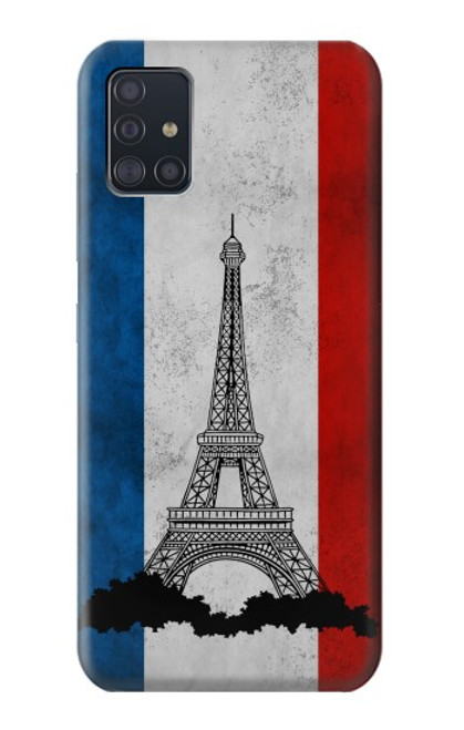 S2859 Vintage France Flag Eiffel Tower Case For Samsung Galaxy A51 5G