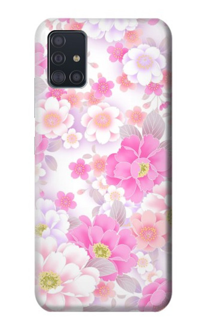 S3036 Pink Sweet Flower Flora Case For Samsung Galaxy A51 5G