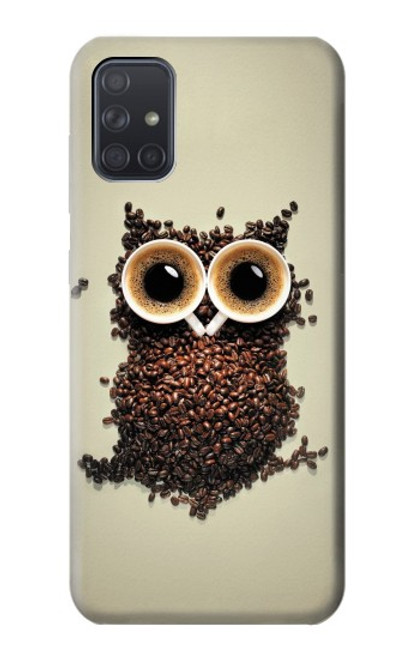 S0360 Coffee Owl Case For Samsung Galaxy A71 5G